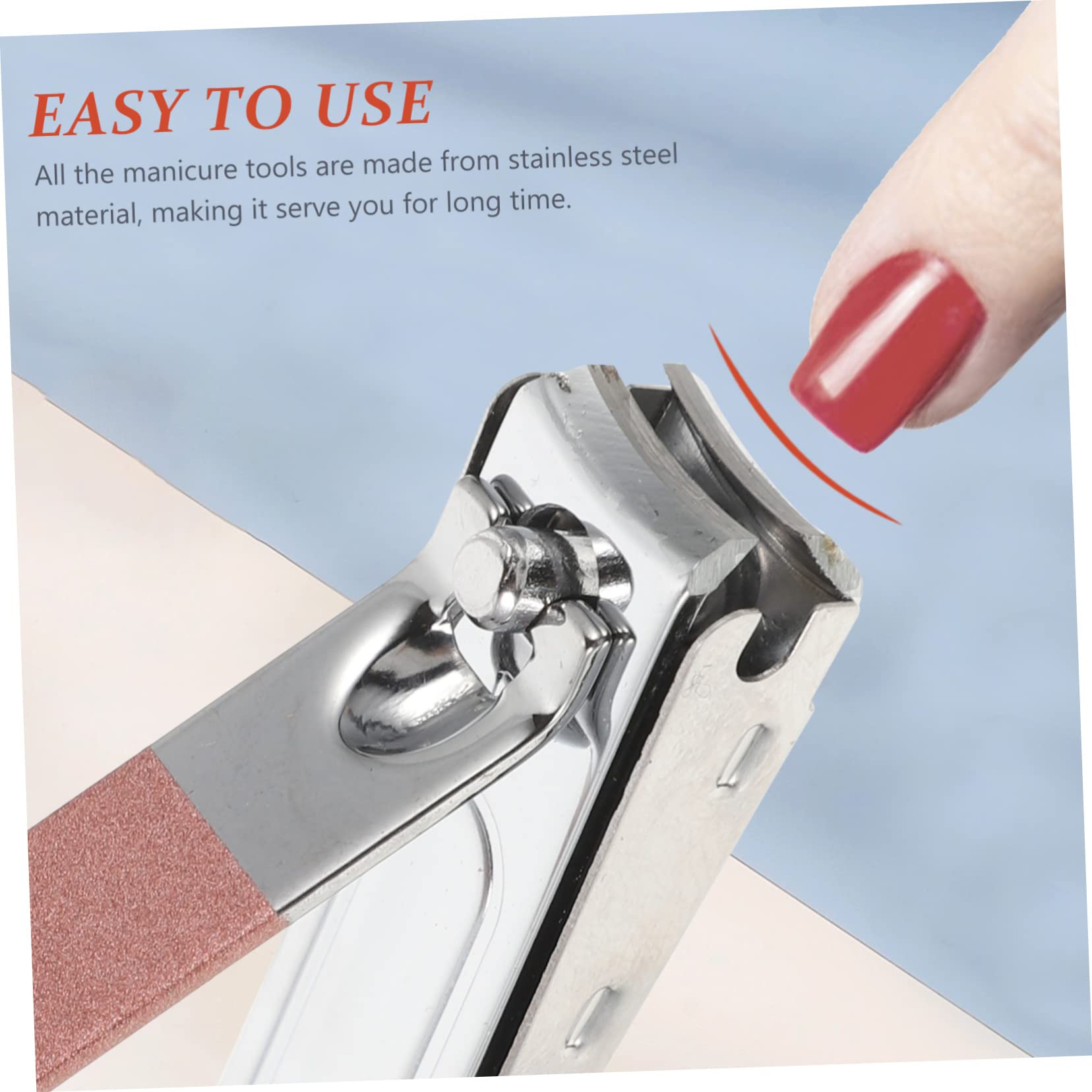 Healeved 4sets Kit Per Manicure e Pedicure Custodia Cartoon Set Per Unghie Inossidabile e Portatile Per