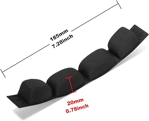 Miniatura 3 de 1 par de fundas de espuma de terciopelo negro para auriculares con 2 espuma acústica, 1 cojín para la cabeza