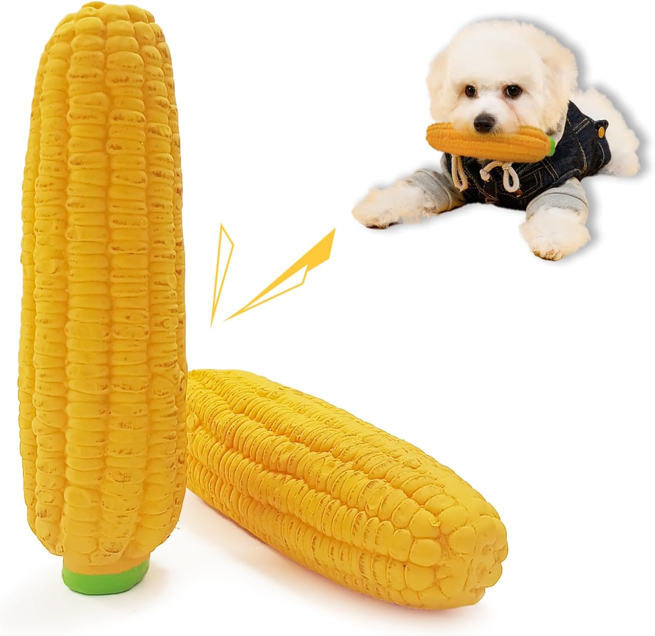 Juguete para perro de látex con forma de maíz y sonido