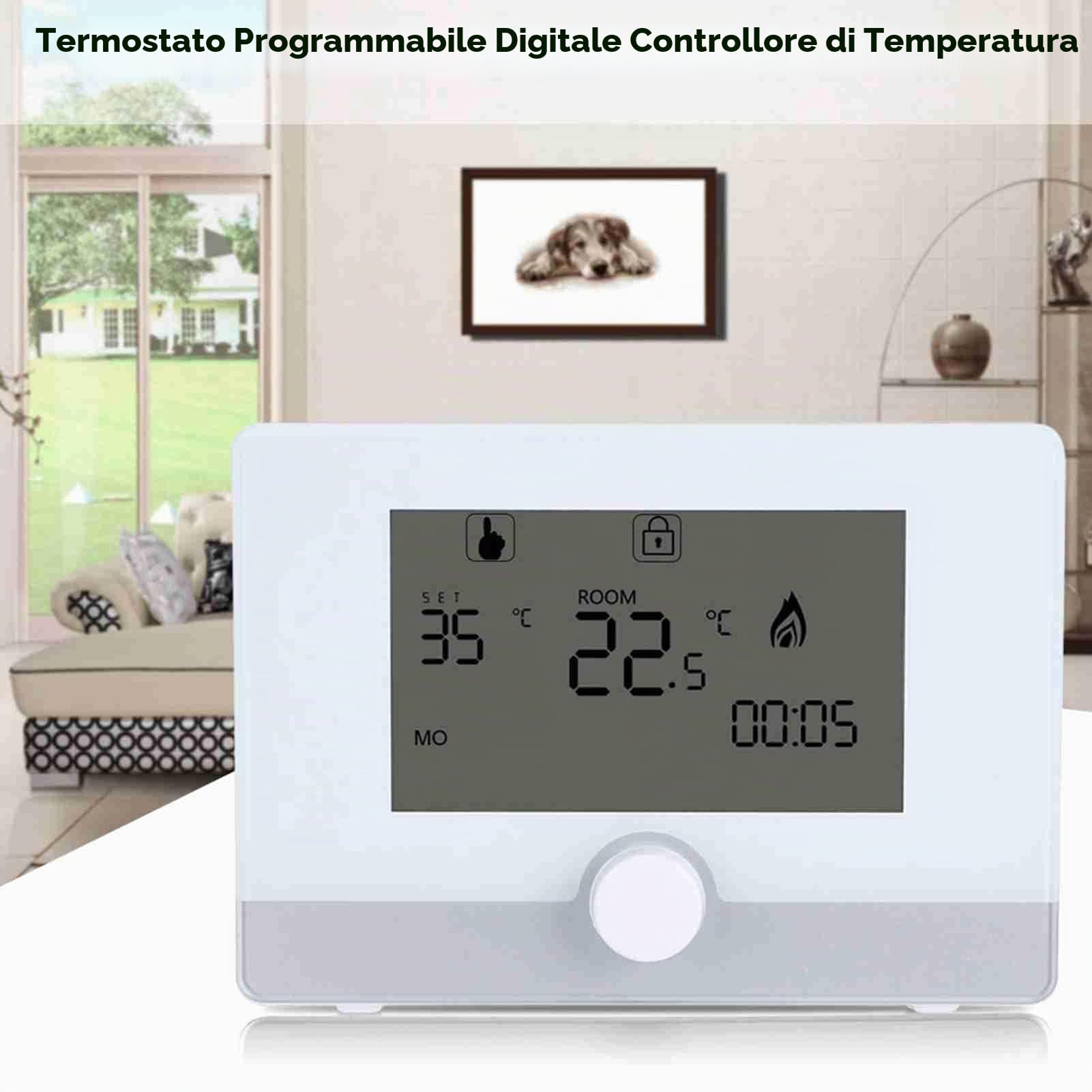 I termostati digitali programmabili sono altamente adatti per controllare la temperatura dei di riscaldamento a caldaia montati a parete