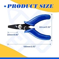 Vista 5 de SPEEDWOX Mini alicates de punta plana – Alicates de punta de cadena de 4 pulgadas para hacer joyas, trabajo con alambre, manualidades, cuentas