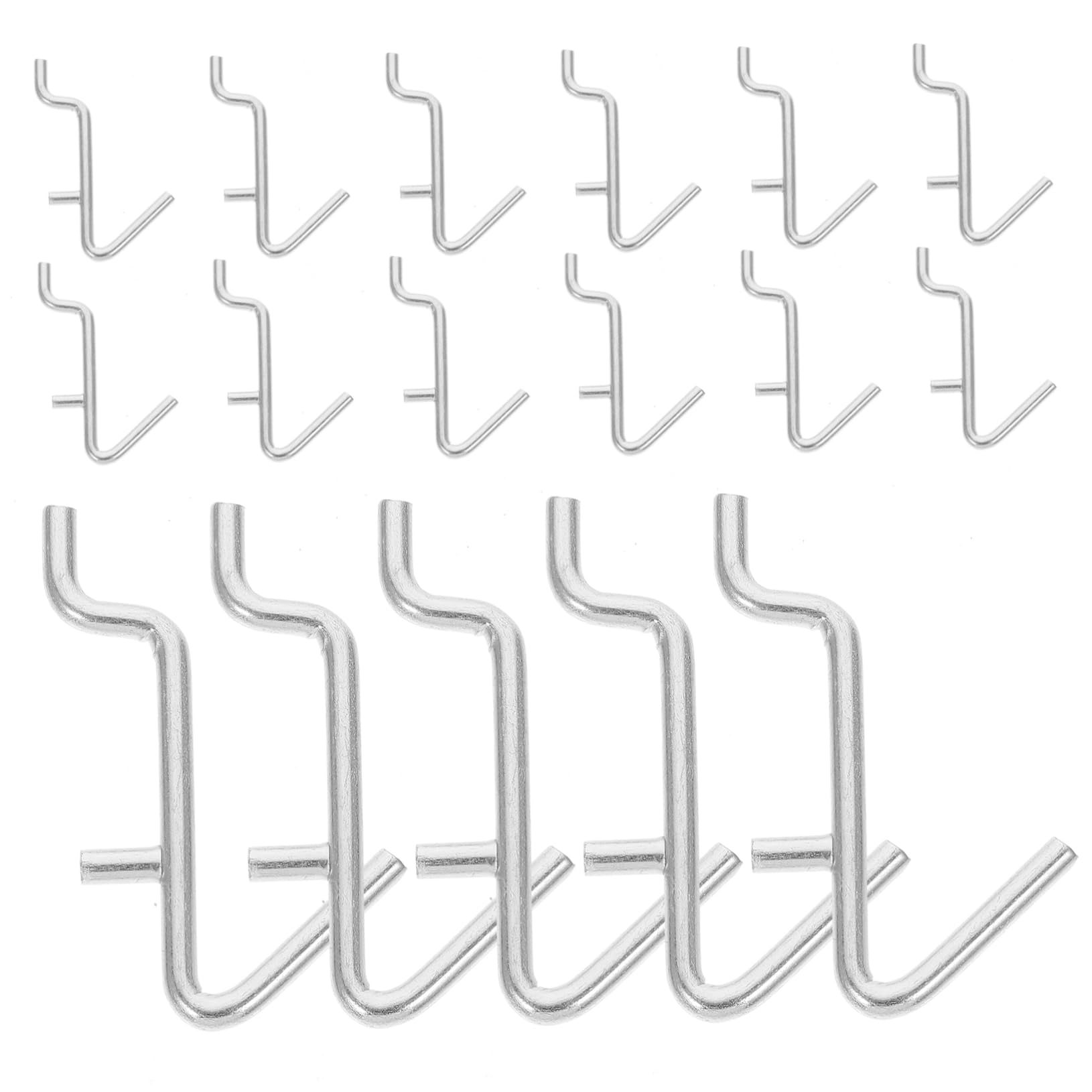 HEALLILY Pegboard Accessories Hook 20pcs Metal Hooks Strong and for Tools Jewelry Storage