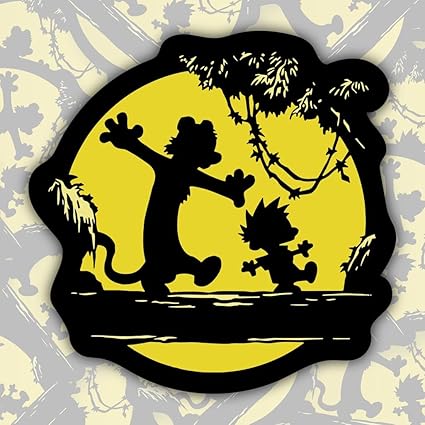 Amazon.com: Calvin and Hobbes Sticker die Cut Waterproof Vinyl Sticker ...