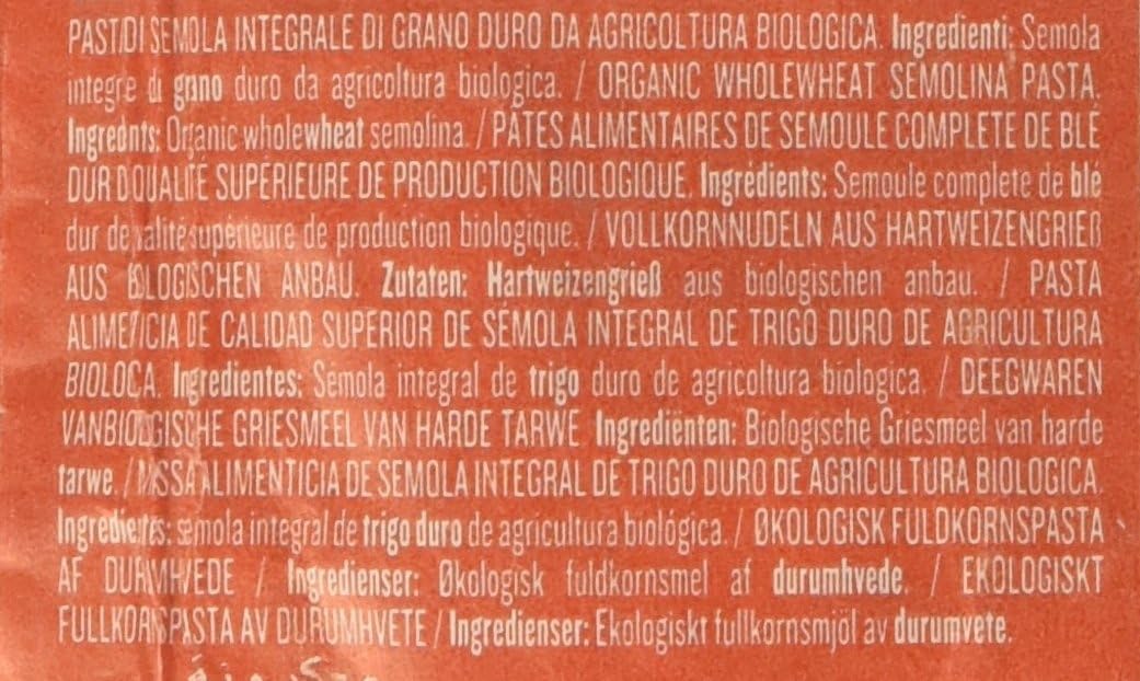 10x Pasta Integrale Fusilli N. 48, Vollkornnudeln Nudeln Vollkorn Italienische Pasta 500g + Italian Gourmet polpa 400g