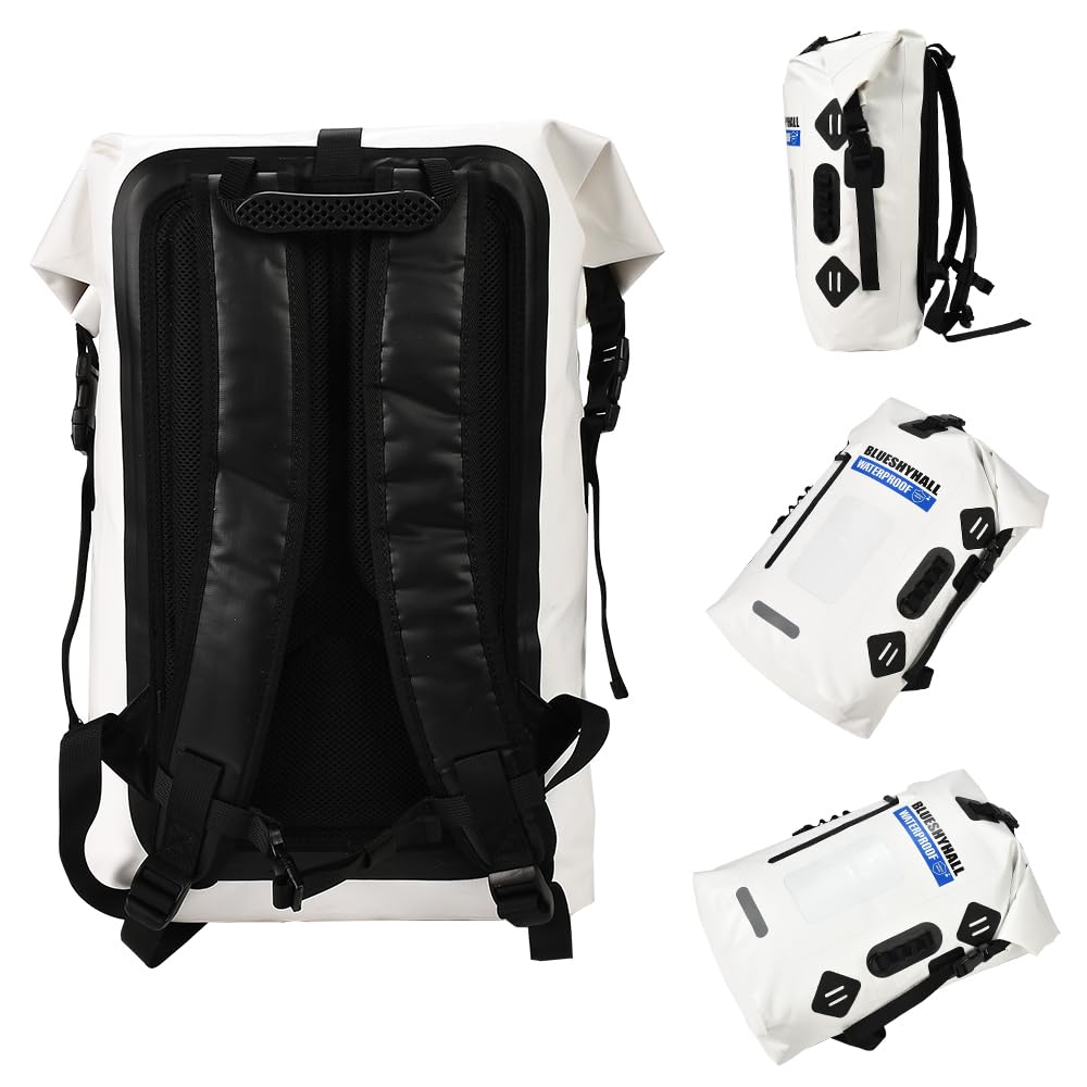 JSCARLIFE Zaino impermeabile da 35 l, per uomo, kayak, canoa, canottaggio, campeggio, escursionismo