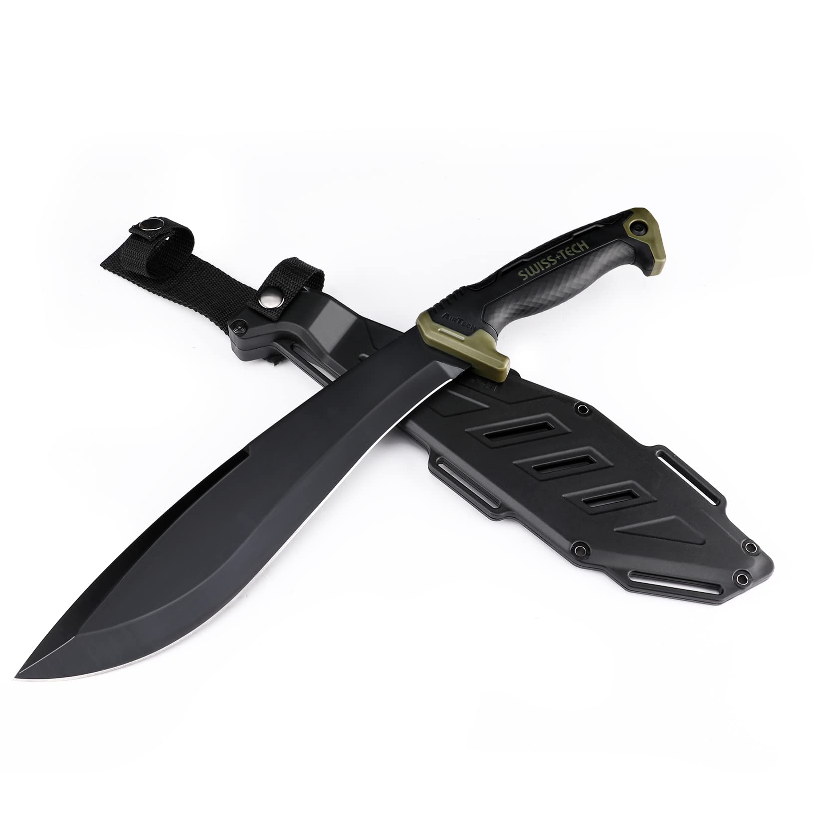 Buy Swiss+Tech 11" Machete, Fixed Blade Machete with Heavy Duty