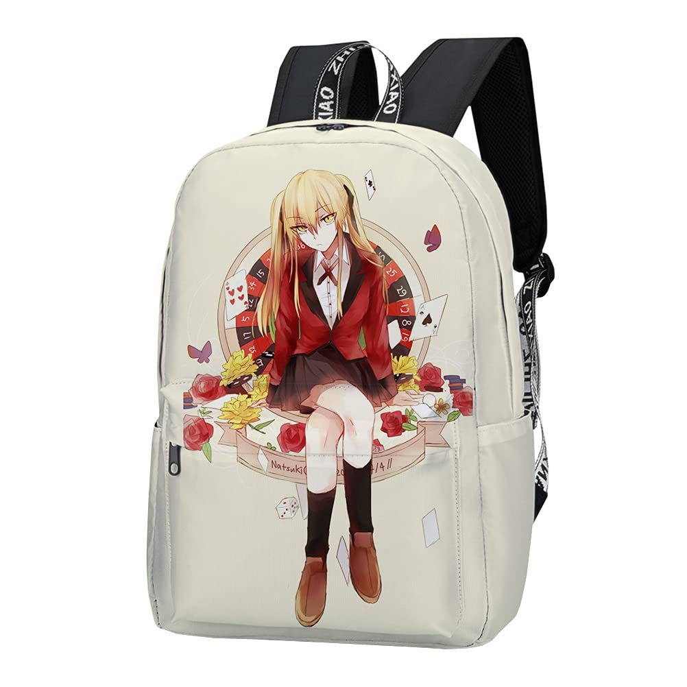 Kakegurui Compulsive Gambler Children's Backpack Outdoor Hiking Bag Casual Travel Bag Mini School Bag Popular Styles Daypack, A01, 43 X 30 X 14cm Fashion