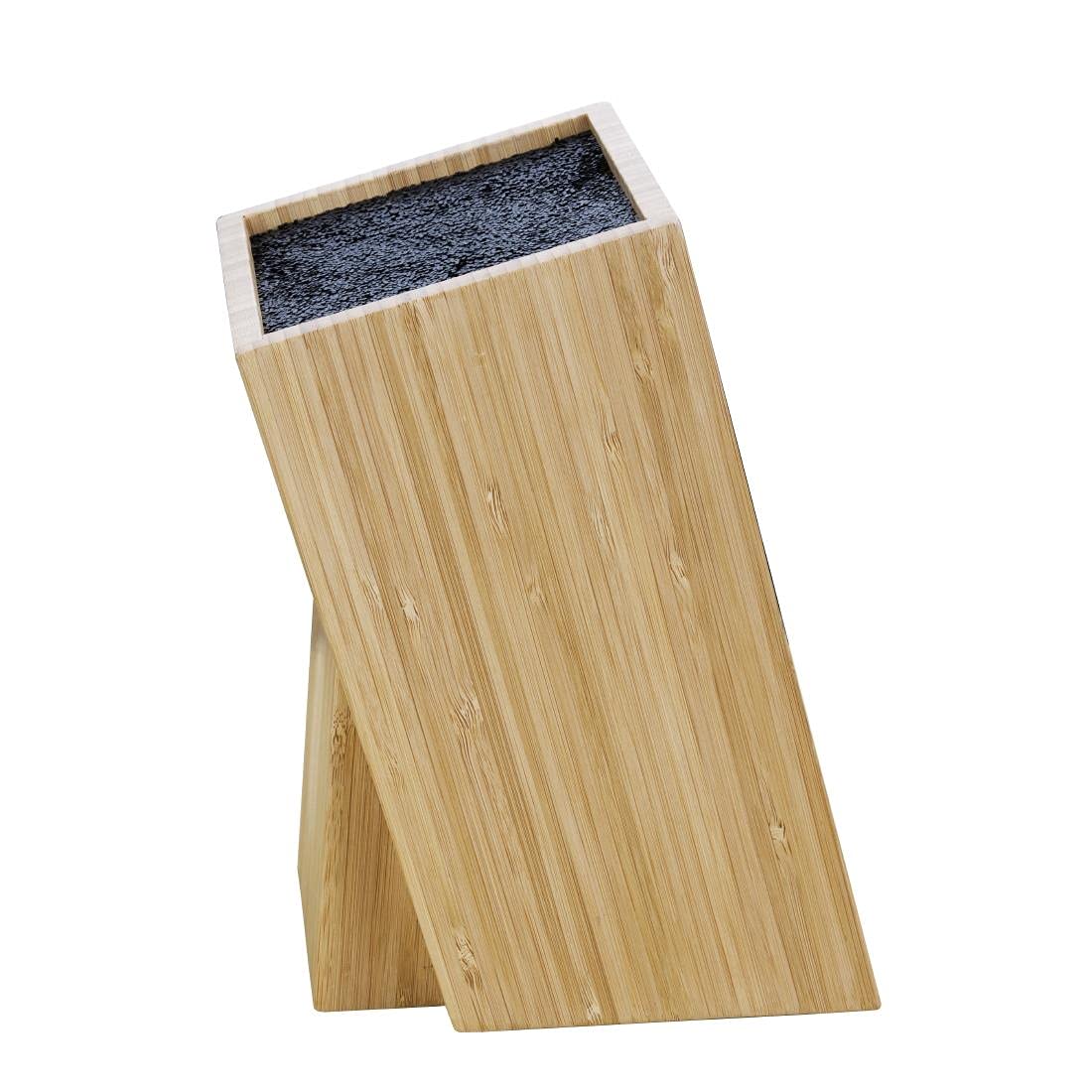 Vogue Bloc couteaux universel en bois, taille : 24,5 (H) x 12 (L) x 15,5 (P) cm, s'adapte à n'importe quel couteau, léger angle pour un accès facile, chefs professionnels et amateurs, CP862