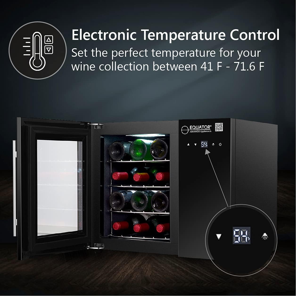 PINNACLE WR 12 Wine Refrigerator - 12 Bottle