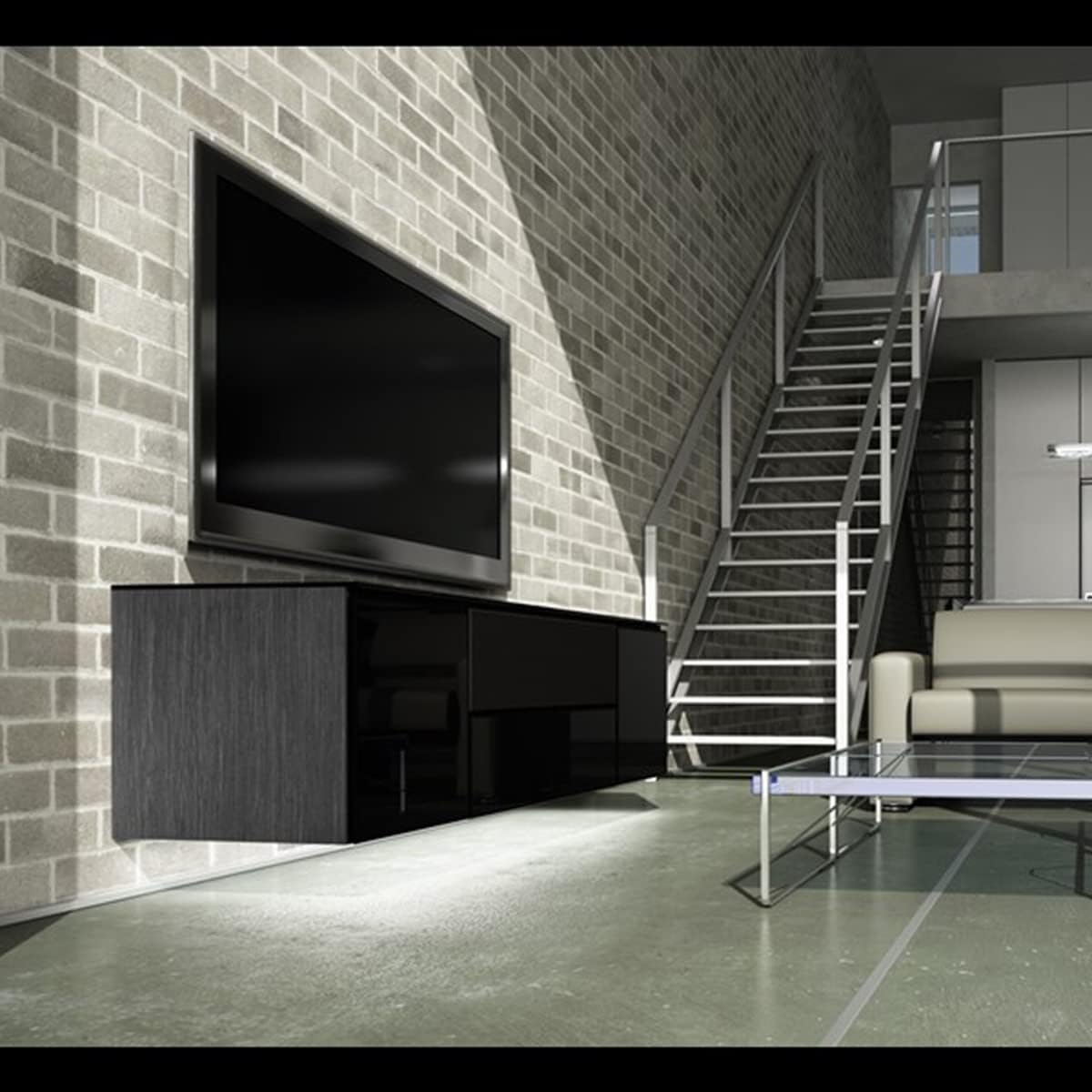 Salamander Chameleon Oslo 245 Quad-Width AV Cabinet (Black Glass)