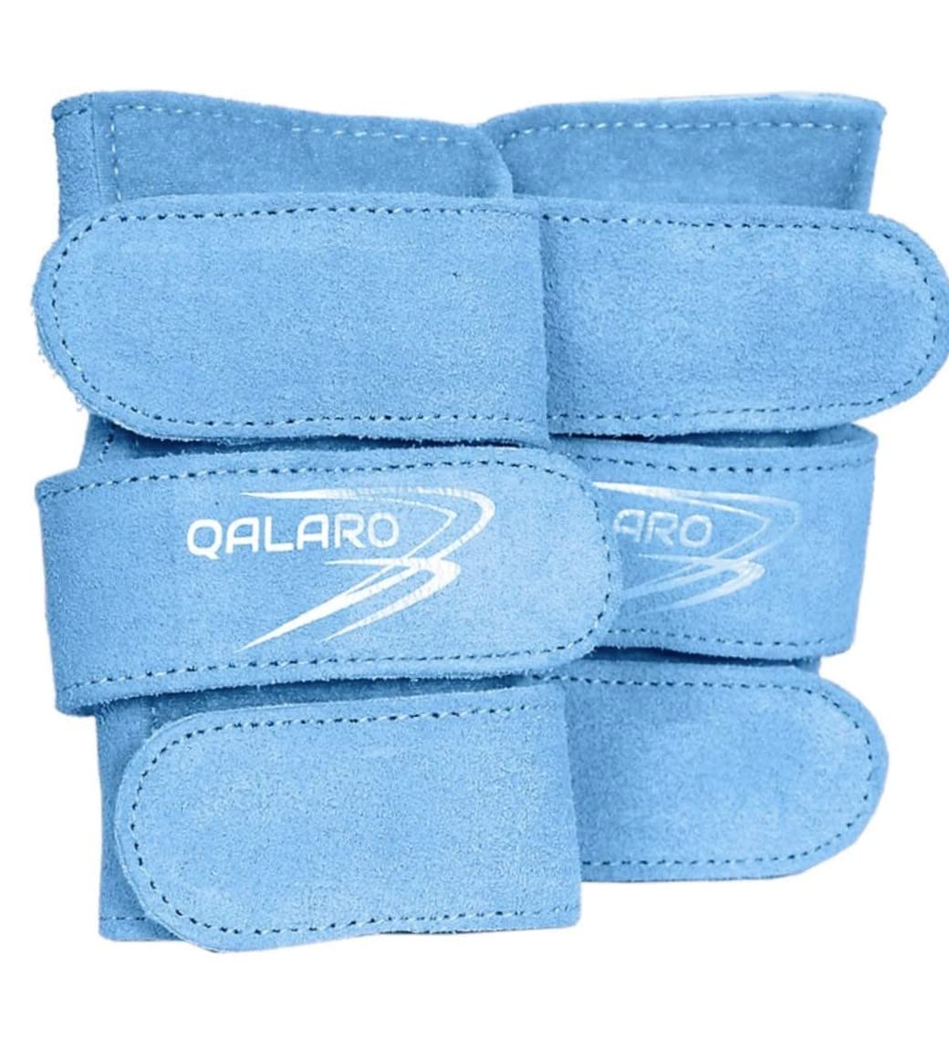 QALARO Suede Wrist Supports (Pair) with Bag | Gymnastics, Acrobatics, Cheer Adjustable Wrist Guards | Wrist Injury Prevention | Wrist Support Brace | Hand Wraps