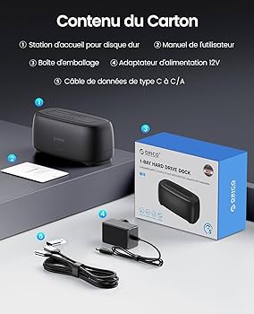 ORICO Dubbele Docking Station USB 3.2 Gen1 Voor 2.5" En 3.5" HDD/SSD Tot 40TB - 12V 3A Met UASP