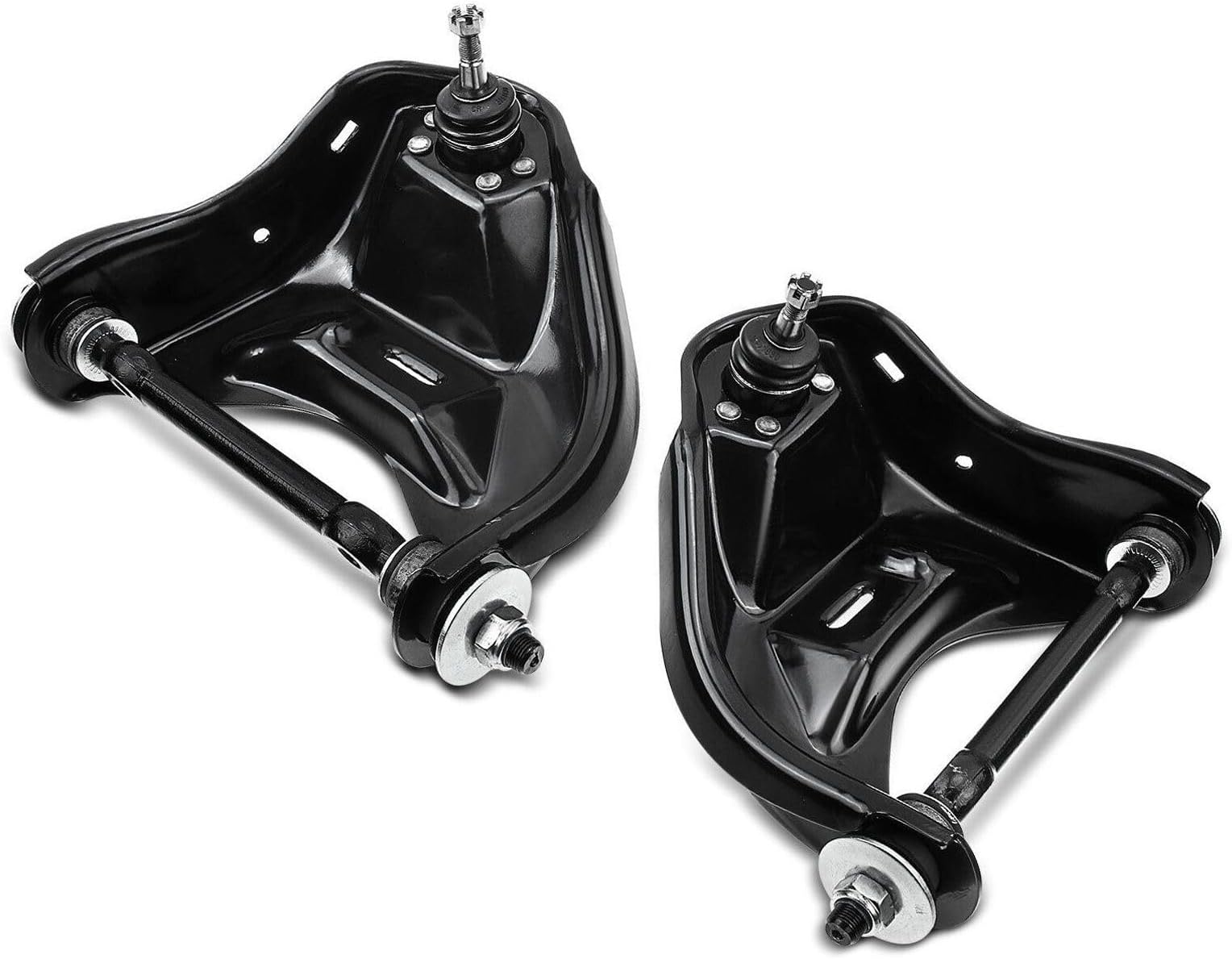 2pcs Suspension Control Arm Assembly Kit Right Passenger Left Driver Rear Front Upper Side Black Rubber Stamped Steel with for Pontiac,for Olds,for GMC,for Chevy,for Buick