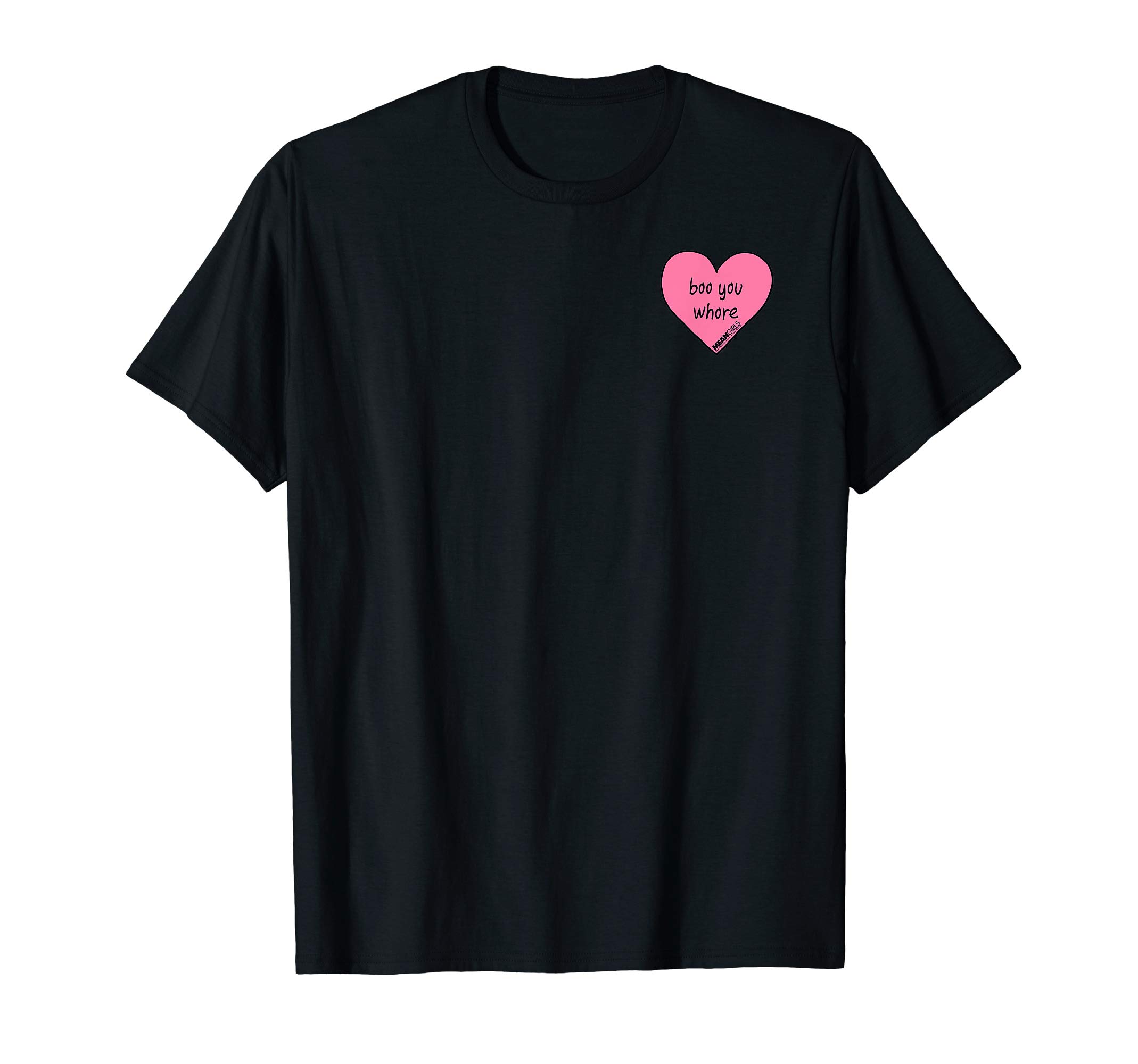 Mean Girls Boo You Heart Left Chest Graphic T-Shirt T-Shirt
