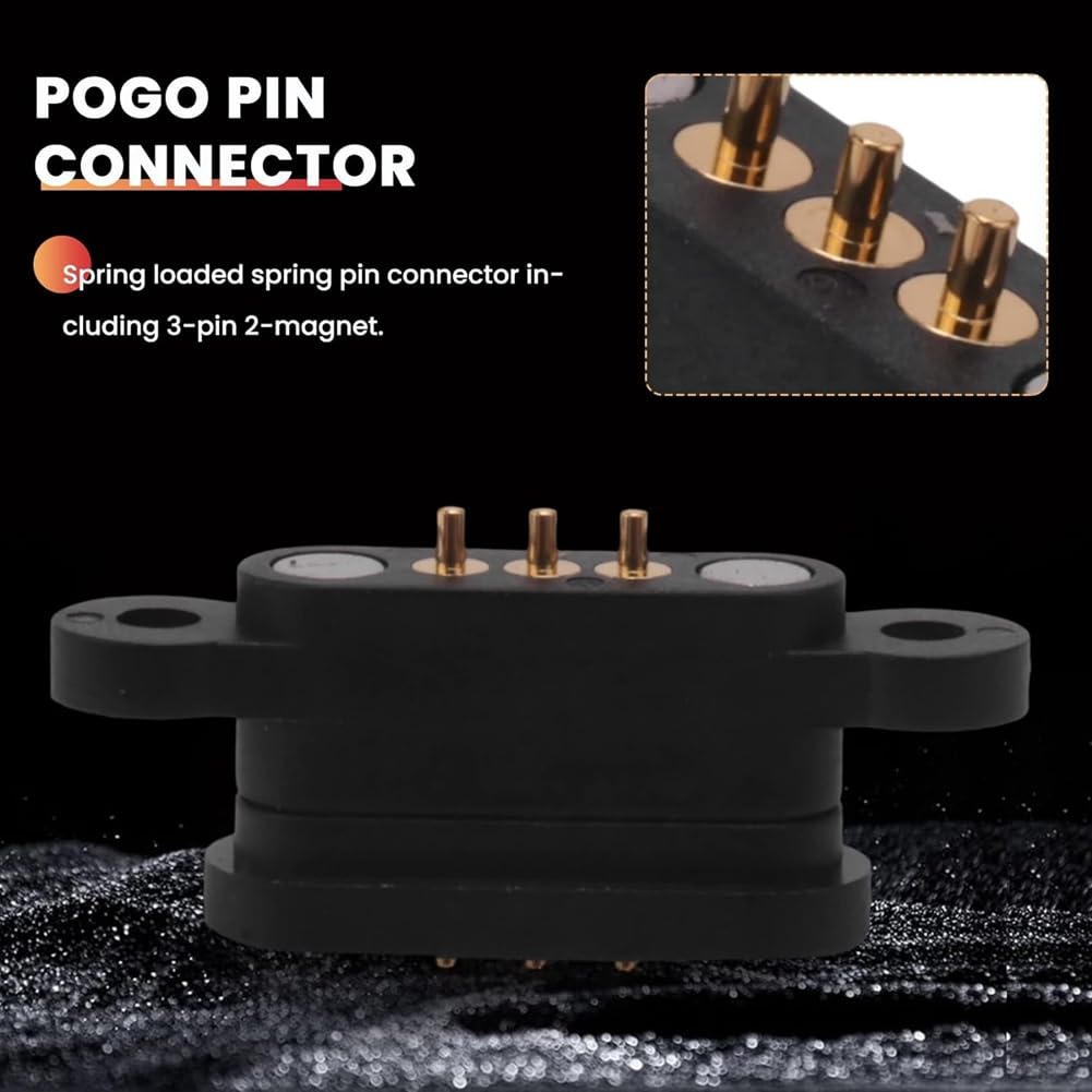 20 paia di connettori Pogo magnetici a molla a 3 pin, 3 posizioni, da 2,3 mm, fori incrociati, sonda , parti di ricambio accessori