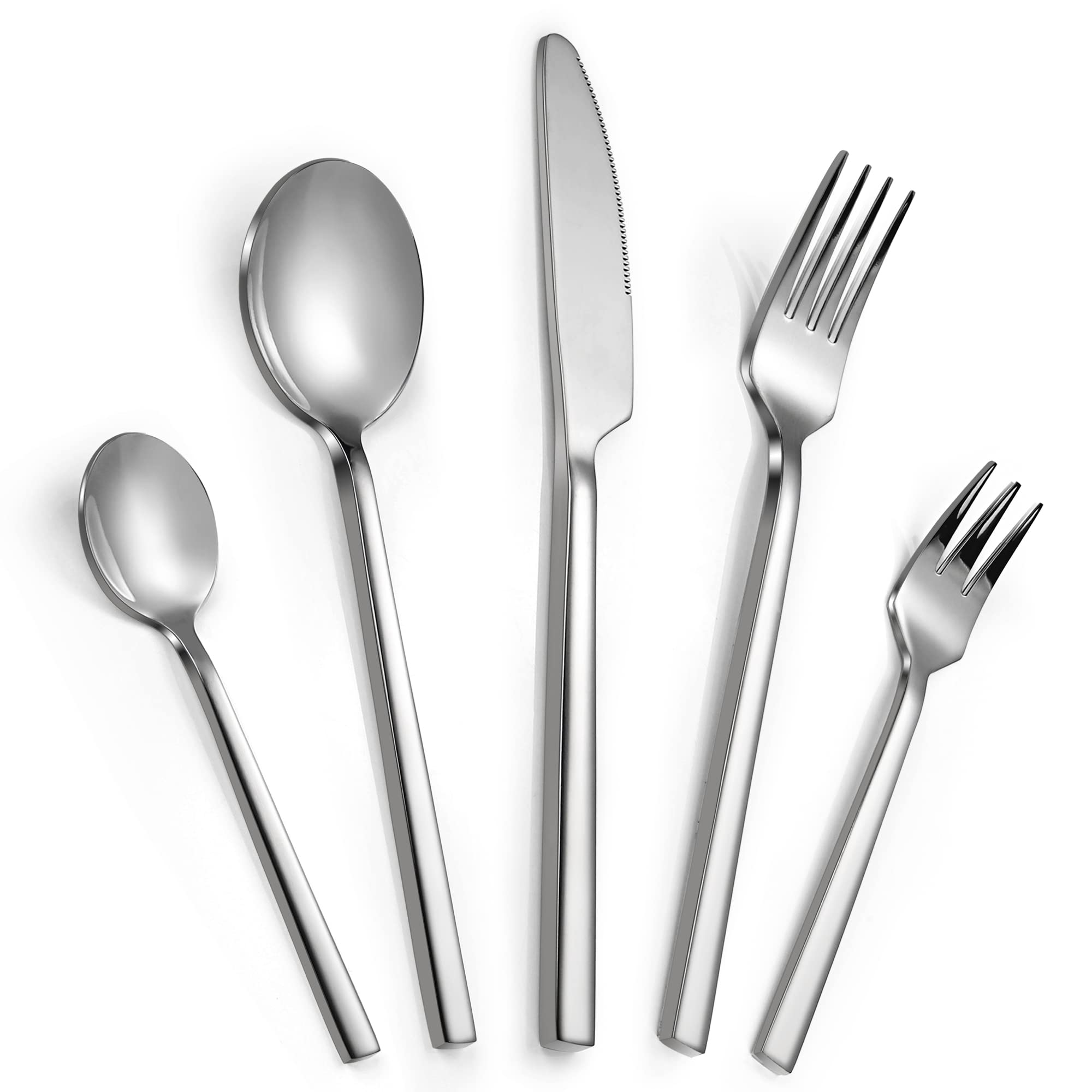 Silverware set of 20,silver : Amazon.in: Home & Kitchen