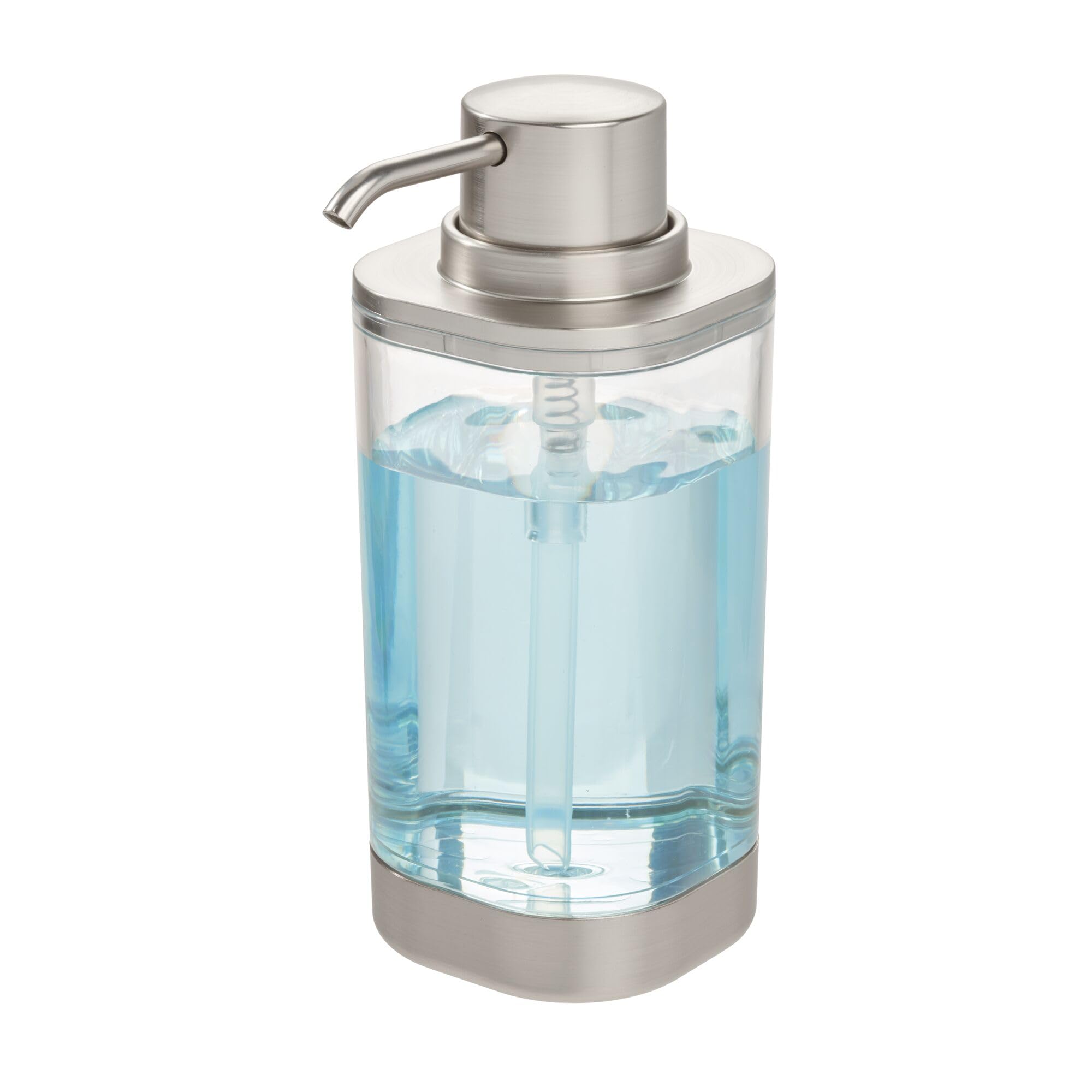 iDesign Stainless Steel Bar Soap Holder, The Preston Collection 4.5 x 4.5 x 1.75 , Brushed & Chrome Split Finish