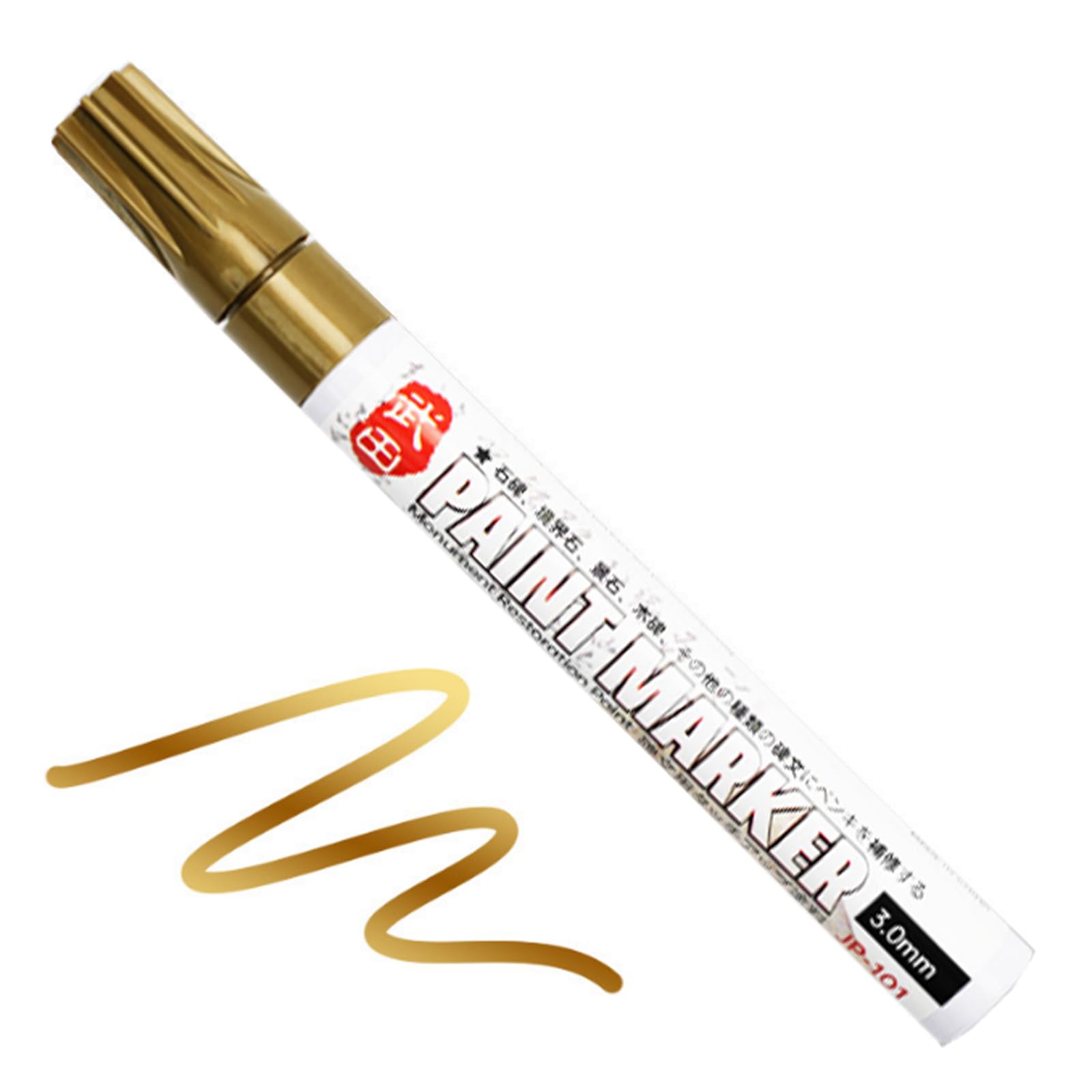 Rotulador de Pintura a Base de Aceite de Oro Acrílica, Punta Biselada de 3 mm, Impermeable, de Secado Rápido, Para Madera, Metal, Cristal, Piedras, Lápidas, Neumáticos, Álbumes de Fotos