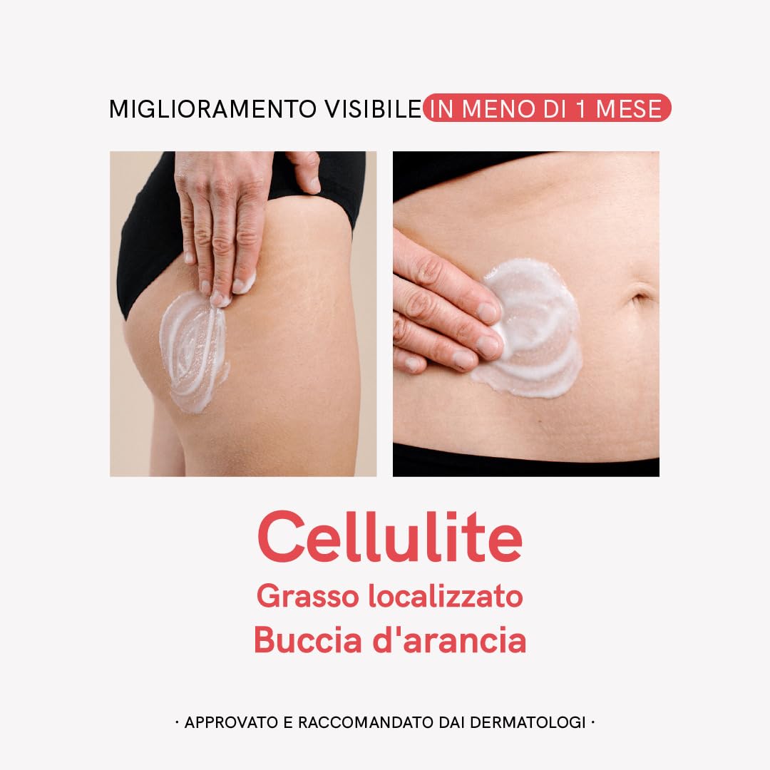 MASDERM - Crema Anticellulite Riducente 500 ml, Crema Rassodante Corpo, Gel Riducente Addome e Glutei per Radiofrequenza Corporea, Trattamento Anticellulite Professionale, Pelle Soda e Tonica
