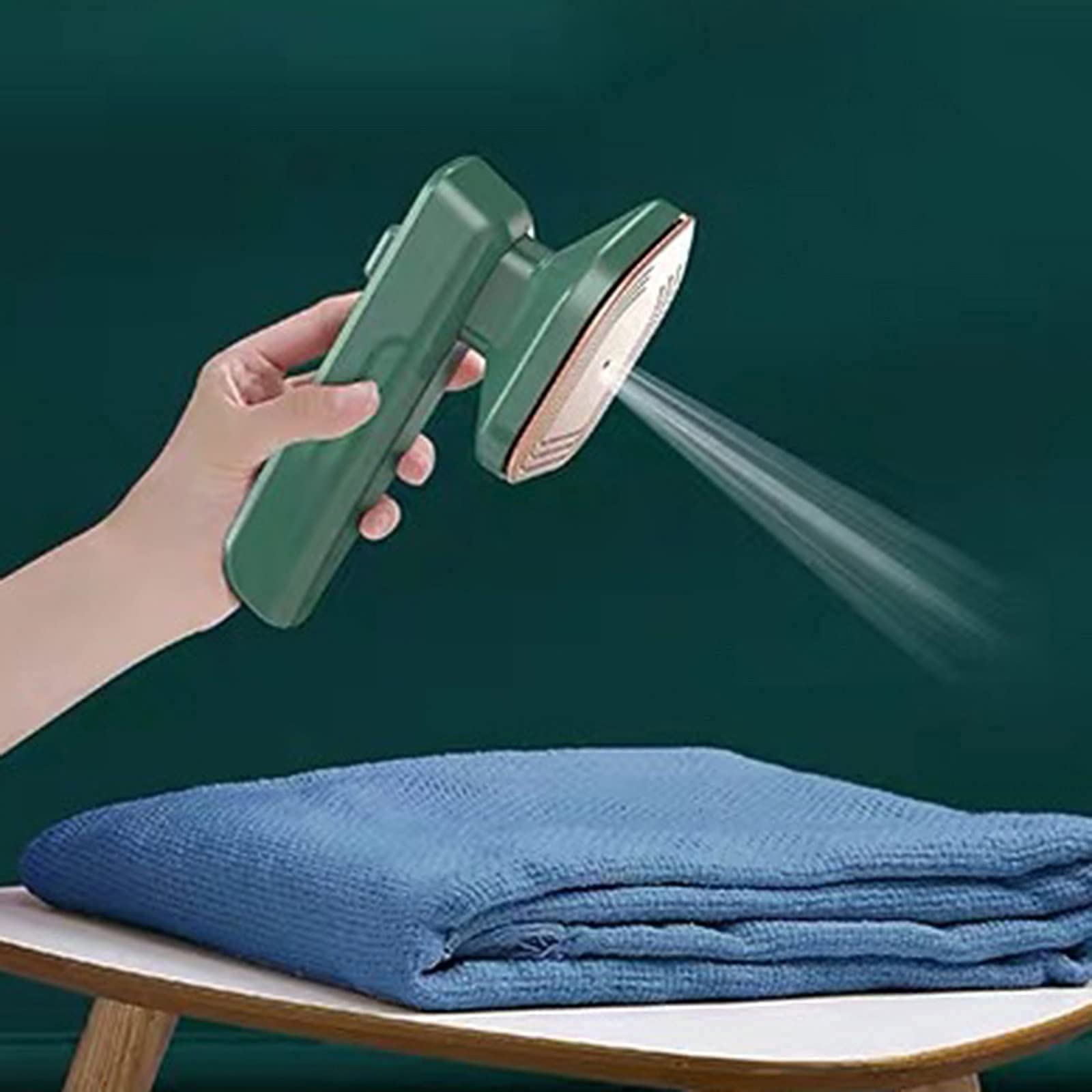 Micro Plancha de Vapor Profesional, Mini máquina de Planchar inalámbrica, máquina de Planchar de Ropa de Mano portátil, Ropa Ligera Adecuada para Viajes en casa (Verde)