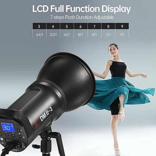 Vista 11 de JINBEI DMII-5 500 W - Luces estroboscópicas para estudio con flash de estudio de 500 W