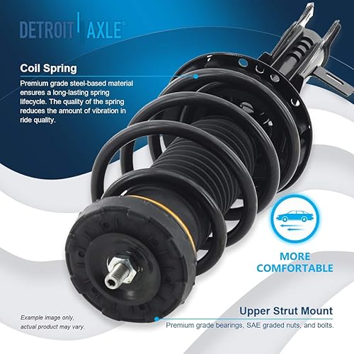 Miniatura 595 de Detroit Axle - Puntal delantero para Hyundai Sonata 2012-2014 2012-2015 Kia Optima, puntal lateral izquierdo con montaje de resorte helicoidal 2013