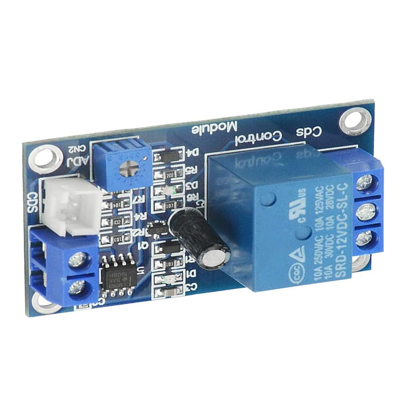 Dutty XH - m131 module de relais photorésistif, DC 12V 10A commutateur de commande optique module de relais photorésistif détecteur luminosité module de commande automatique avec câble 5 PCS