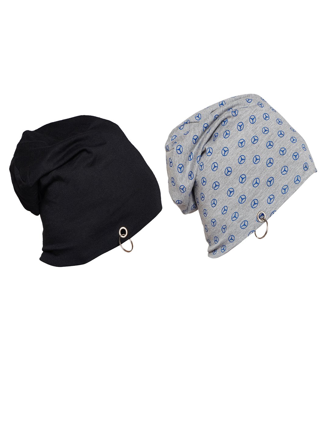 VIMAL JONNEY Multicolor Cotton Blended Free Size Beanie Cap for Men's(-Ring_Cap_BLK_PRT-NO.4-MLG_02