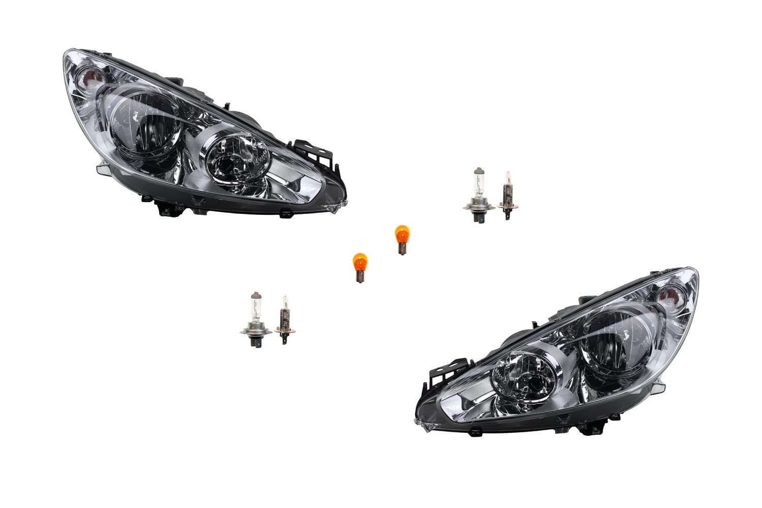 Johns, Scheinwerfer Halogen HSW passend für Peugeot 308 05/11- mit Leuchtmittel Satz LR