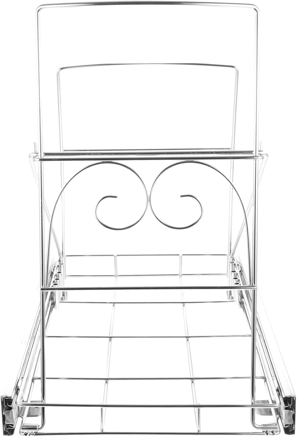 Adjustable Pull Out Trash Can Shelf for Kitchen Under Cabinet Slide-Out Slider Bin Rack Space-Saving Kitchen Organizer