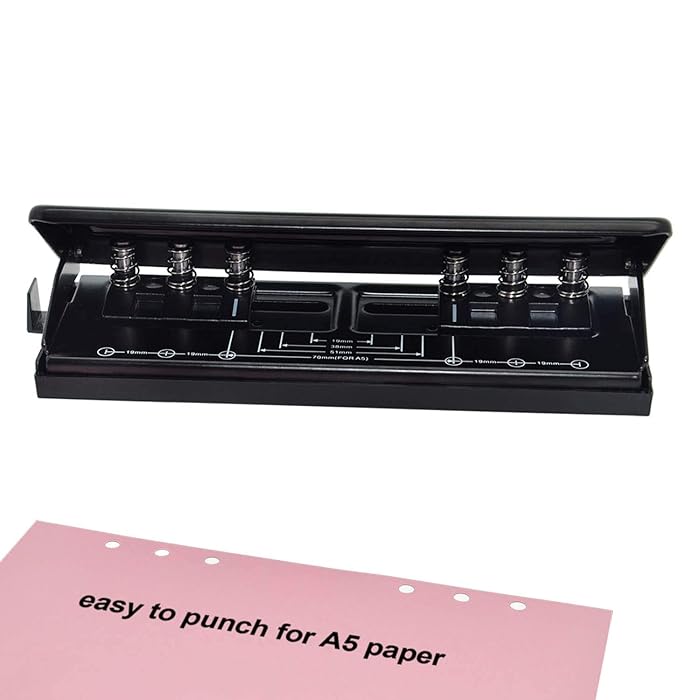 Buy WORKLION Adjustable 6Hole Punch with Positioning Mark, Daily Paper