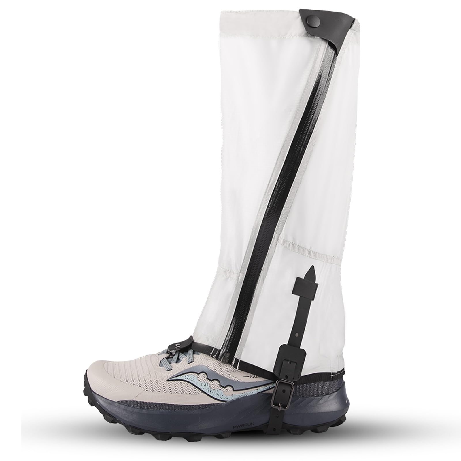Guêtres de neige respirantes avec revêtement en silicone pour hommes et femmes Couverture complète du mollet et verrouillage sécurisé de la chaussure Fermeture éclair Jambe longue jambe réglable