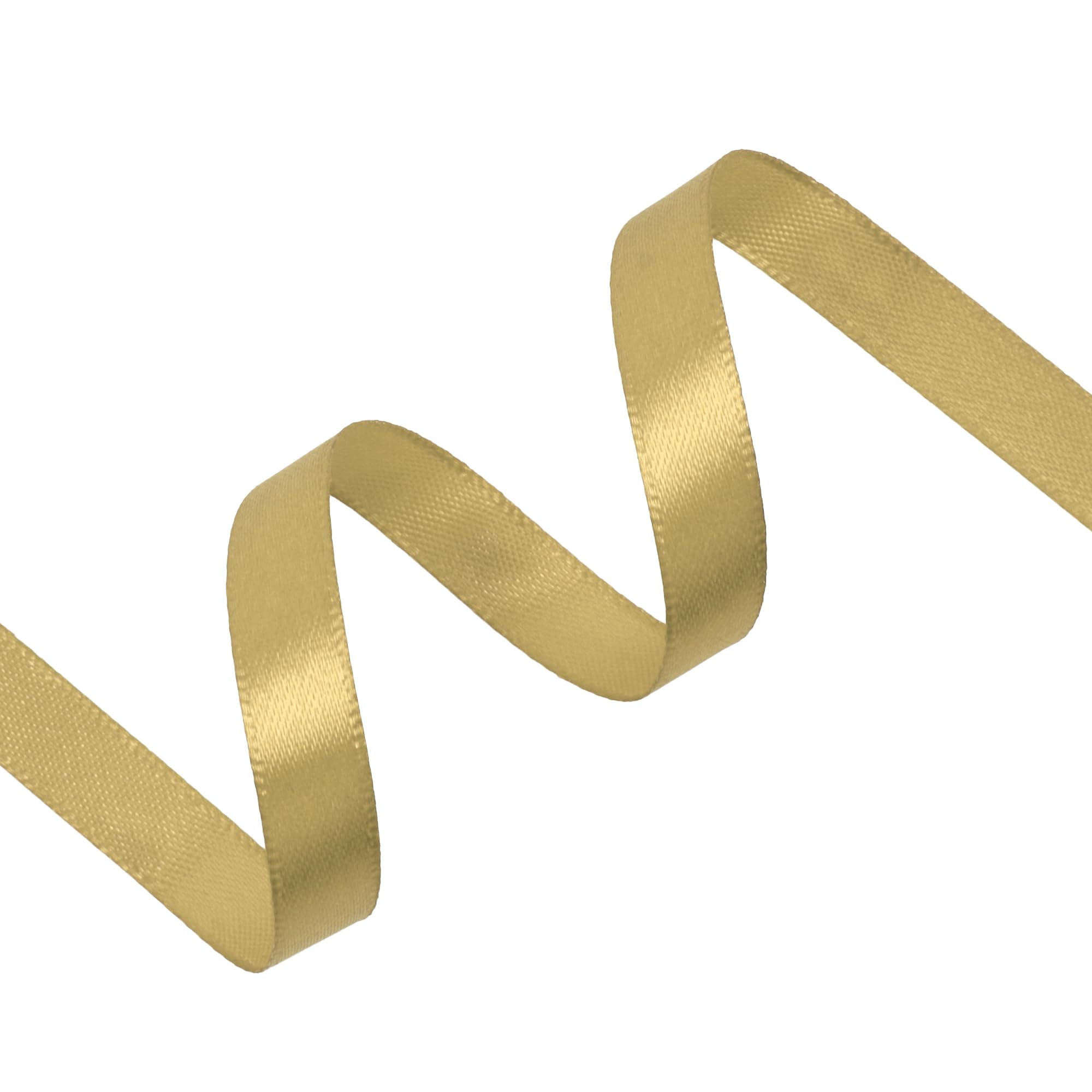 Kryvus Champagne Gold Satin Ribbon, 10mm x 22M Single Face Champagne Gold Ribbon - Image 2
