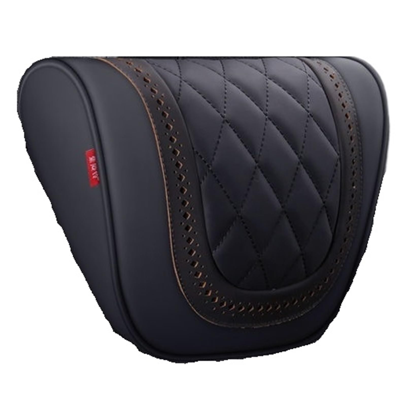 Headrest For Car Seat Soporte para asiento coche, reposacabezas, almohada para el cuello, cojín protección frontal, Interior cuero suave Anti-Fatigue Lumbar Cushion(Black-1pcs)