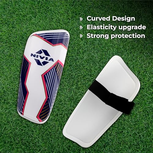 Nivia EVA Foam Classic Football Guard for Youth and Adults (Multicolor, Medium) | for Football Games Matches, Training | Light Weight & Breathable 4 61Ly+qBA9mL