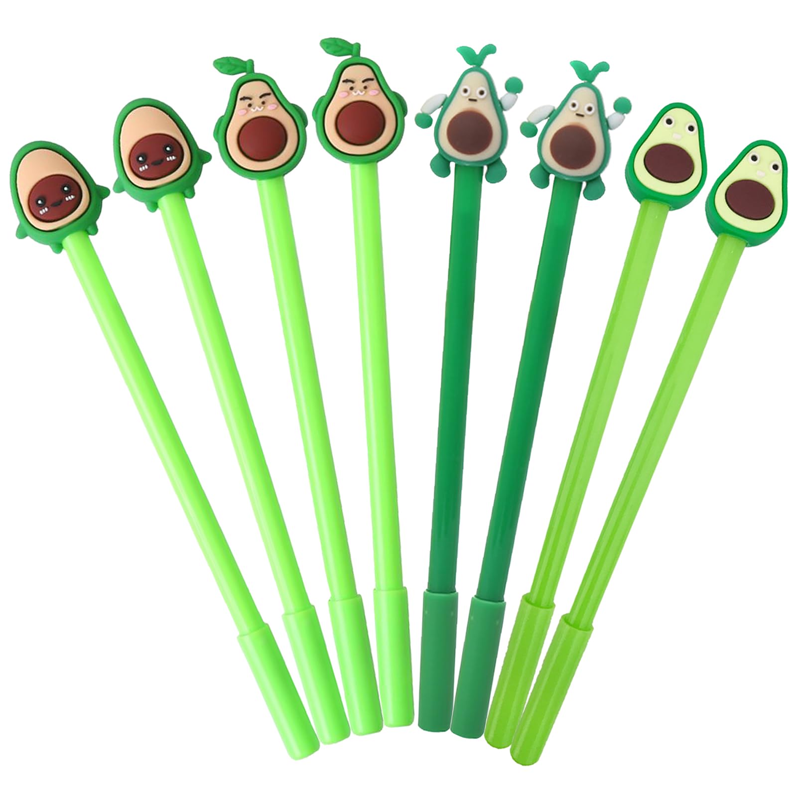40 Pcs Cute Avocado Gel Ink Pens, Fruit 0.5 mm Black Ink Cool Novelty Writing Pens f for Ournaling, Writing, Note-Taking, Teacher Student School Party Office Home Supplies (Cute Avocado)