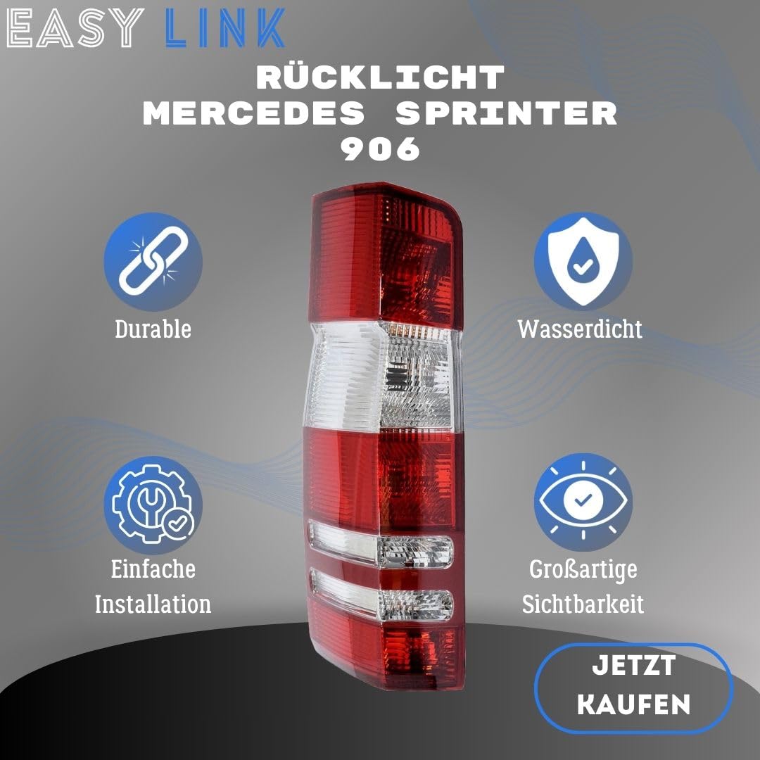 Luz Trasera Izquierda Sprinter 906 Nueva Faros Traseros Juego de Faros Traseros Certificado E