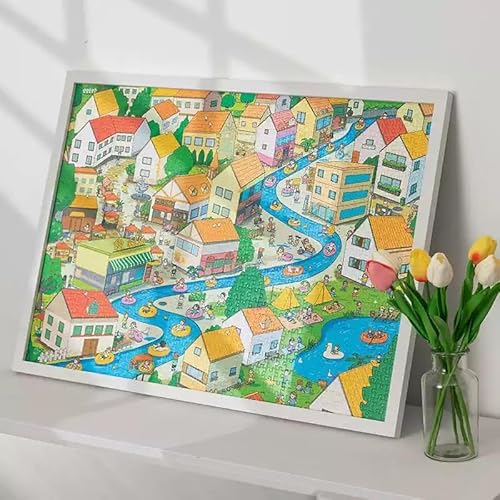 ToyFive Vinlaa Assemble Frame, Puzzle Frames, Photo Frames, 50 * 70cm (White)