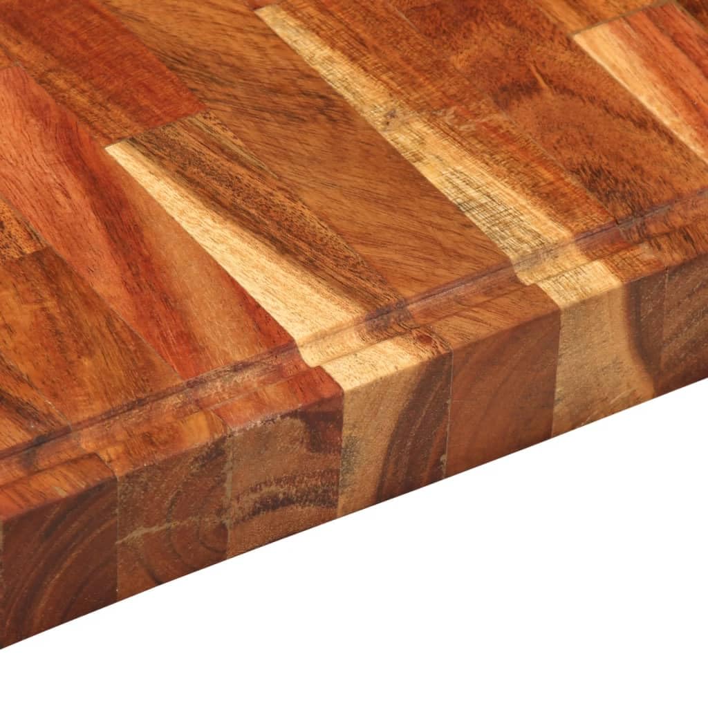 Tabla de cortar de madera maciza de acacia, tabla de cocina con ranura para jugo, tabla de servir queso y entrantes, 42 x 30 x 4 cm