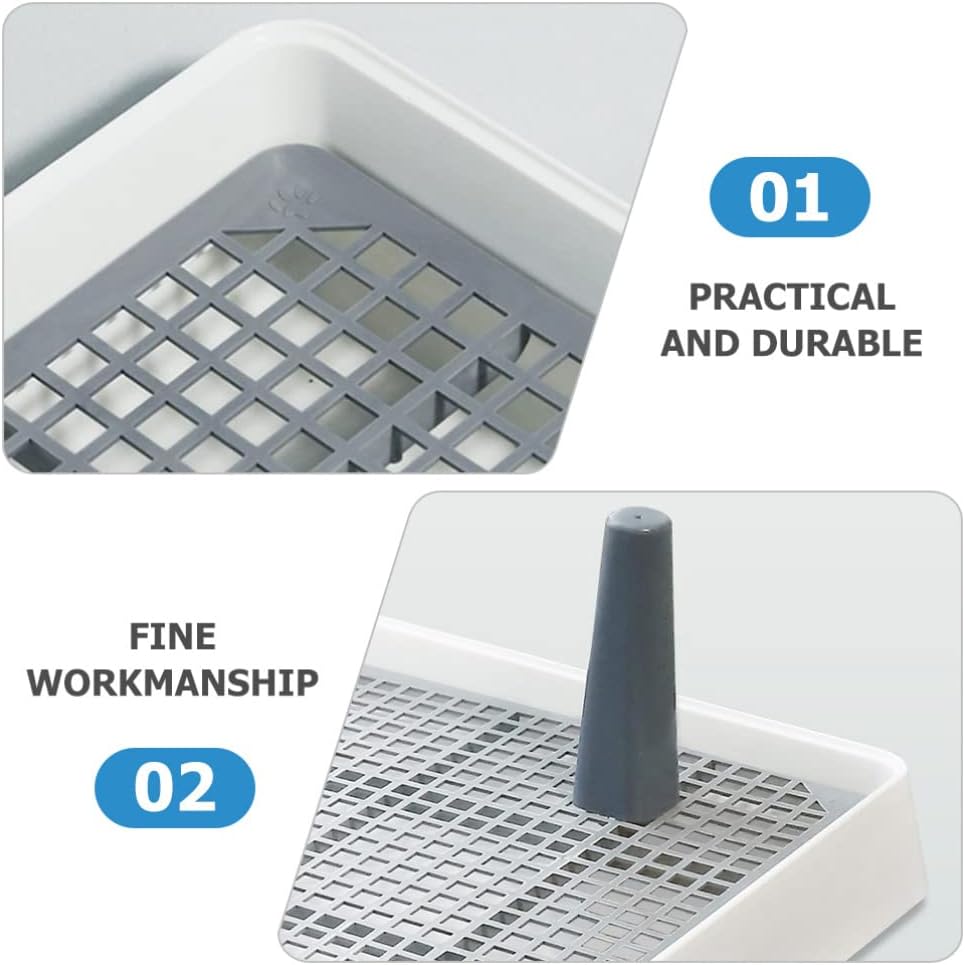 1 Set Dog Toilet Potty Puppy Litter Box Puppy Urine Basin Portable Toilet Bins Training Train Potty Thickened Indoor -Splash