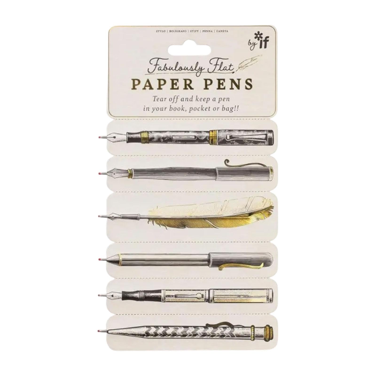Stylo à bille détachable Qianly à tracé fluide avec corps plat ornemental