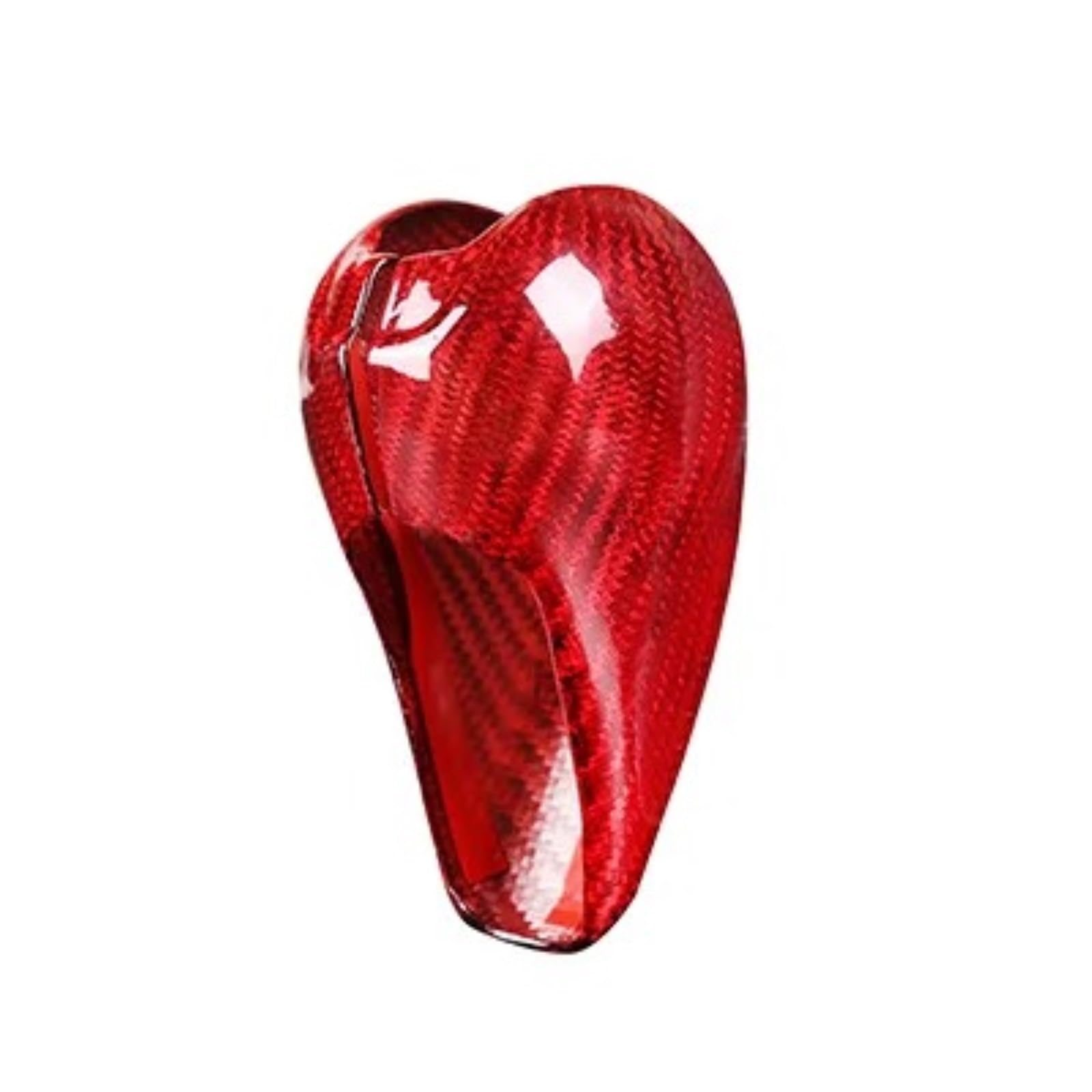 Xexjhqq Carbon Fiber Red Gear Stick Knob For Macan For 718 911 For Panamera For Cayman For Boxster 2009-2021 Real Carbon Fiber Car Gear Shift Head Cover Trim(Carbon Fiber Red)