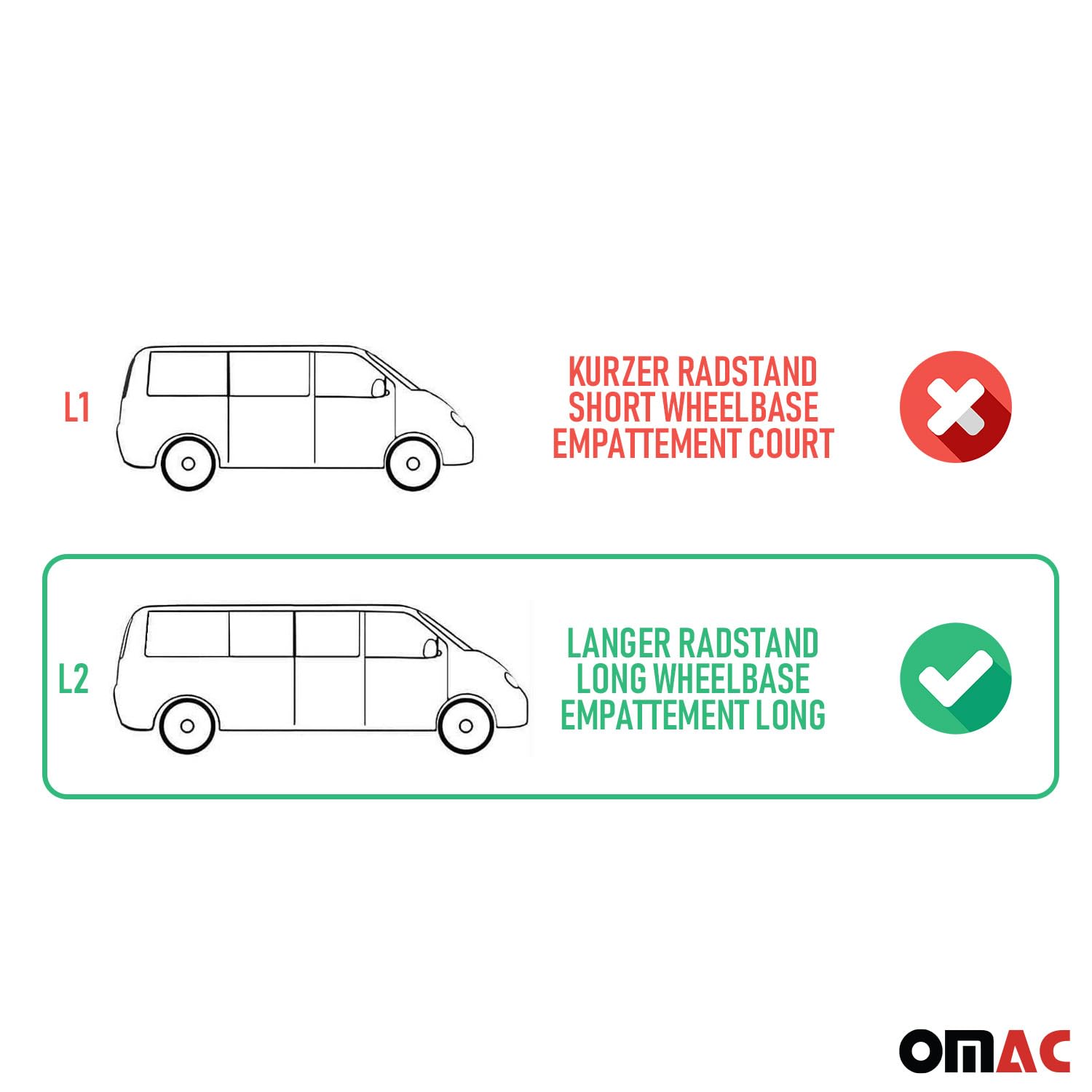 OMAC Dachreling Alu kompatibel mit Ford Transit Connect 2013-2024 Langer L2 Alu Grau