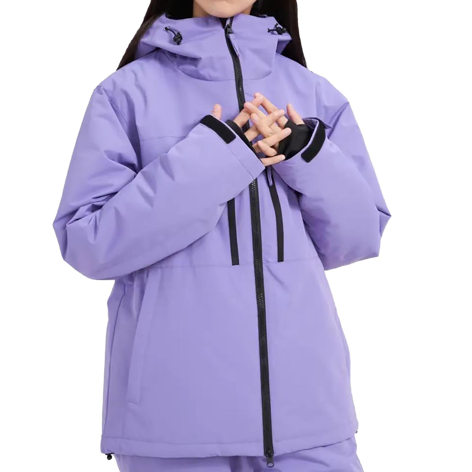 Warme Skijacke Damen Wasserdicht - Winddicht Ski jacken Herren Outdoorjacke Reisen Treking Softshelljacke Sportjacke mit Kapuze Schneejacke Warm Mantel Snowboardjacke