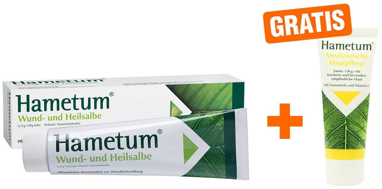Hametun Wund- und Heilsalbe 200 g + gratis Medizinische Hautpflege 20 g