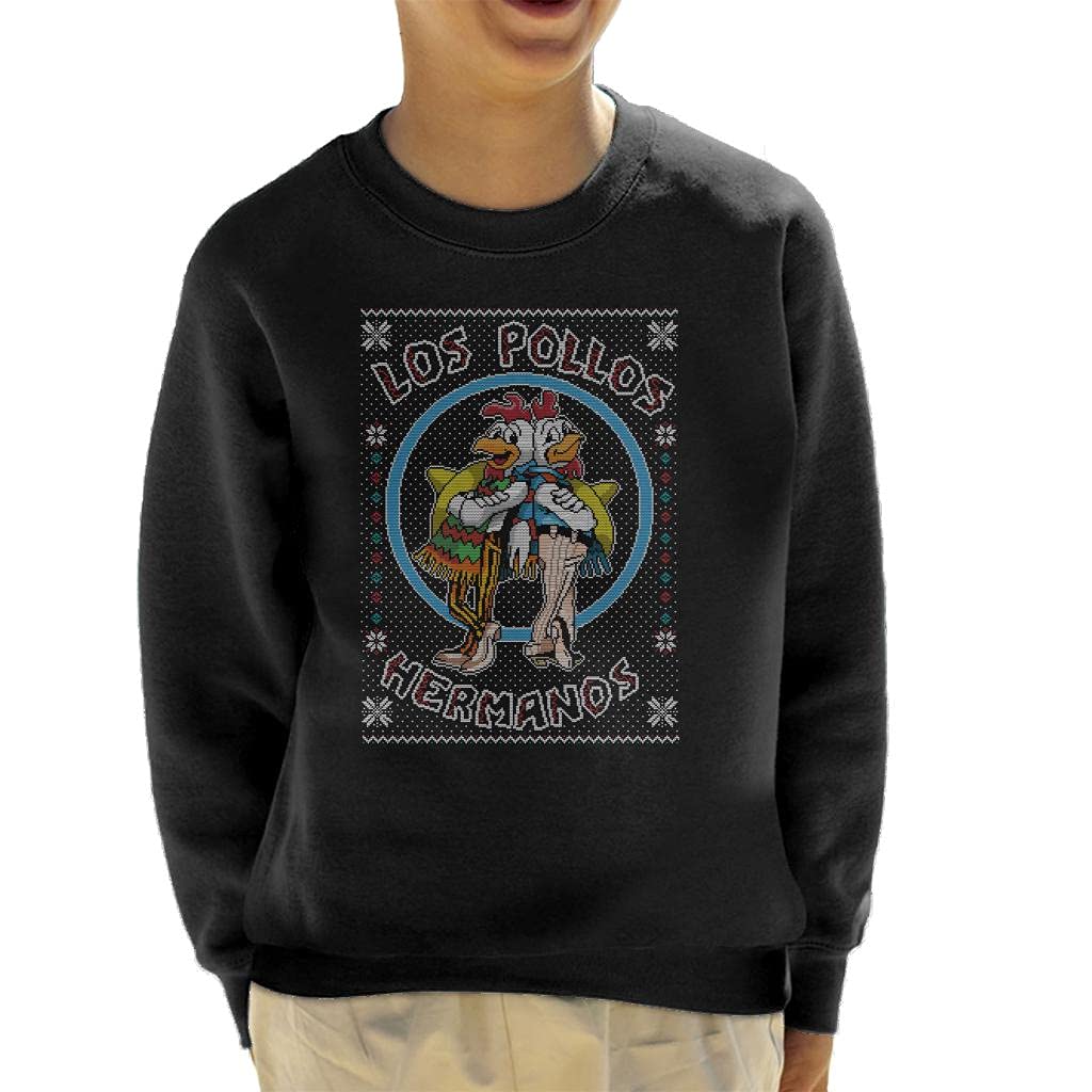 Breaking Bad Los Pollos Hermanos Festive Logo Kid's Sweatshirt Black