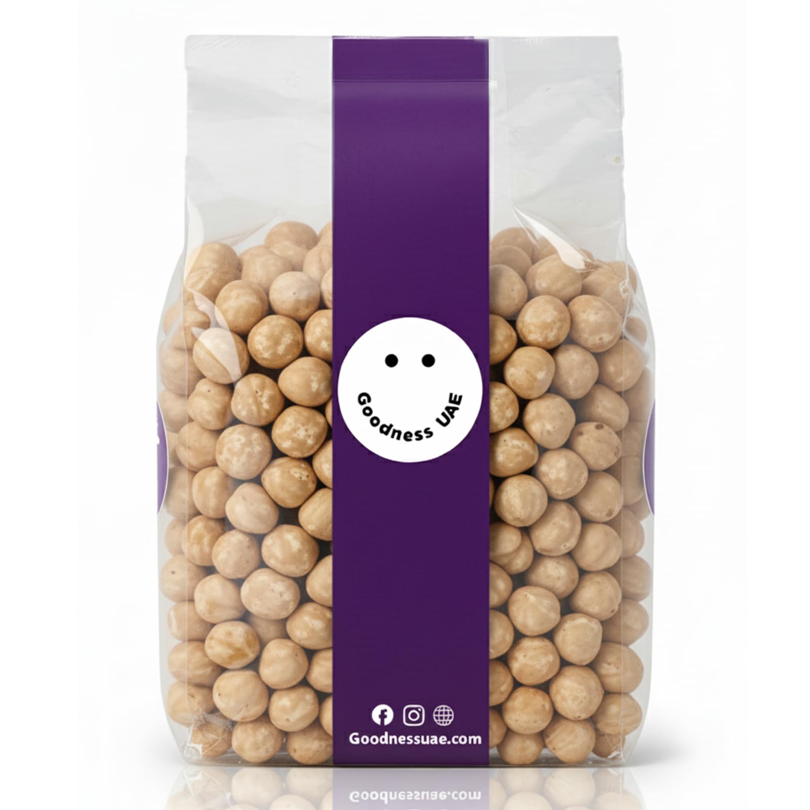 Roasted Blanched Hazelnuts 1KG Goodness UAE | Whole Premium Nuts | All Natural & Crunchy | High in Protein Fiber Healthy Fats | Ideal for Snacking Baking Desserts