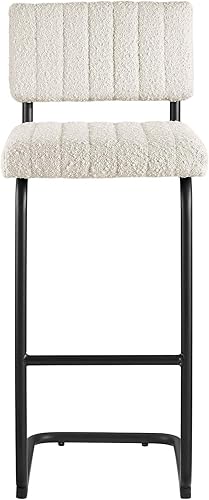 Miniatura 6 de Modway EEI-6473-BLK-IVO Parity Boucle Taburetes de bar - Juego de 2, color negro marfil