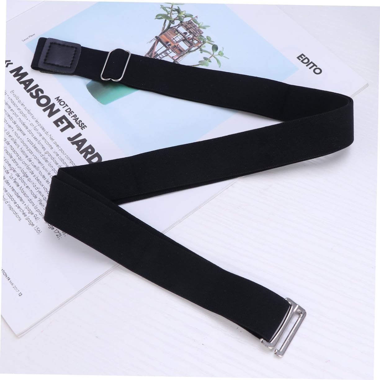 KESYOO Non-wrinkle Shirt Stays Plus Clip 2-pack Men's Women's Shirt Stays Belt