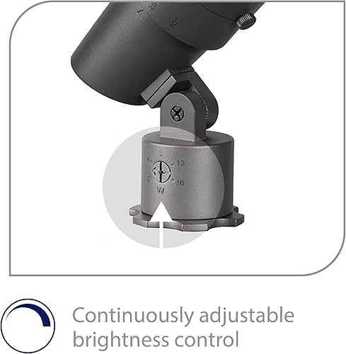 Miniatura 4 de WAC Iluminación de paisaje, LED de voltaje de línea de 120 V, luz de acento de tamaño mediano con ángulo de haz ajustable y control de brillo